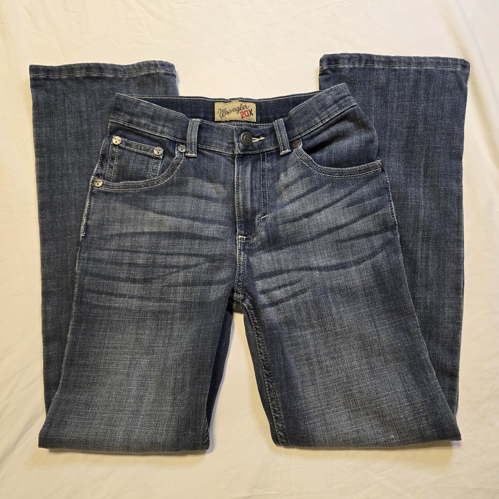 Wrangler 20X Boys‎ Slim Fit Jeans Dark Wash Adjustable Size 11 Slim